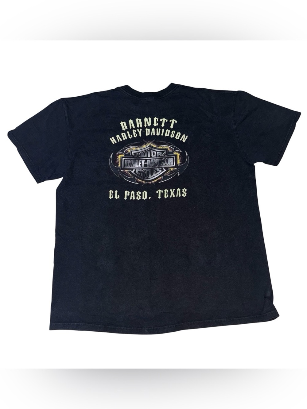 Harley Davidson Men's M Medium Vintage Crewneck T-Shirt Skull Print El Paso TX - Picture 3 of 4